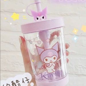 Miniso x Sanrio Kuromi Tumbler Cup with Lid and Straw